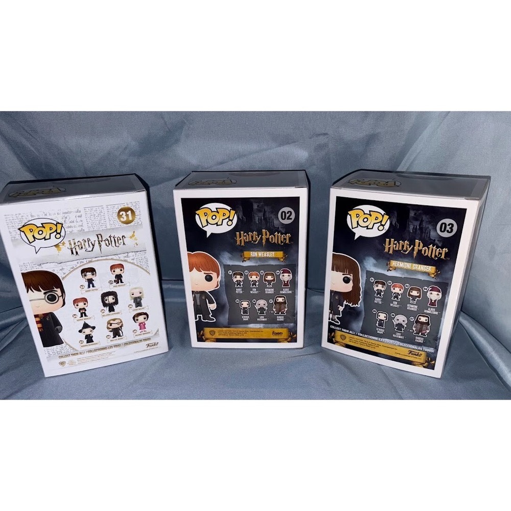 Funko Pop Vinyl Figure Bundle Harry Potter Ron Hermione 31 02 03 Set - Picture 10 of 11